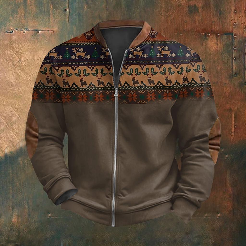 Men's Retro Casual Gradient Printed Sweatshirt