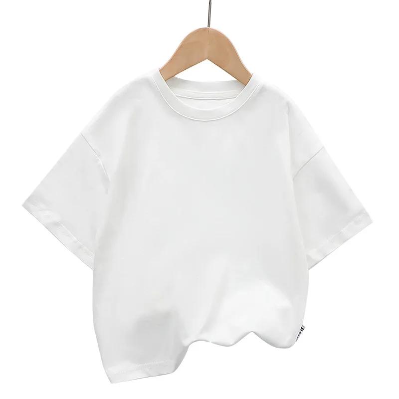 Summer Children's Short Sleeve T-Shirt New Fashion Shoulder Top Trendy Student