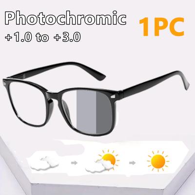 1pc Photochromic Sunglasses Anti Blue Light Square Chameleon Glasses for Men Women Change Color Driving Eyewear