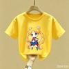 Maglietta Sailor Moon Bambini Ragazza Ragazzo Vestiti Estivi Neonato Cotone Magliette Stampa Manica Corta Top Bambini Toddler Anime Magliette Regalo