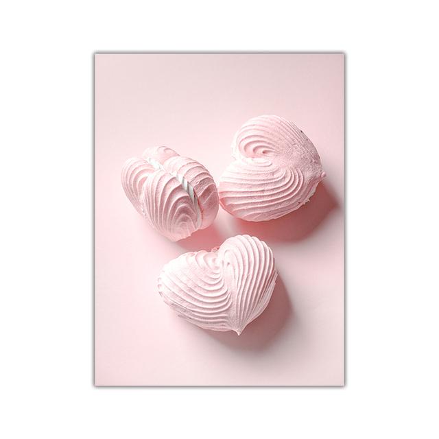 Pink Sweet Flowers Butterfly Love Kissing Line Abstract Canvas Painting Posters Prints Nordic Wall Art Pictures for Home Decor