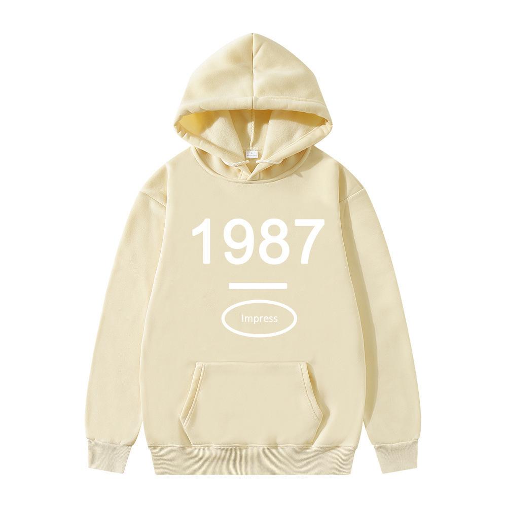 American retro hooded sweater for men and women ins trendy loose hoodie for one piece