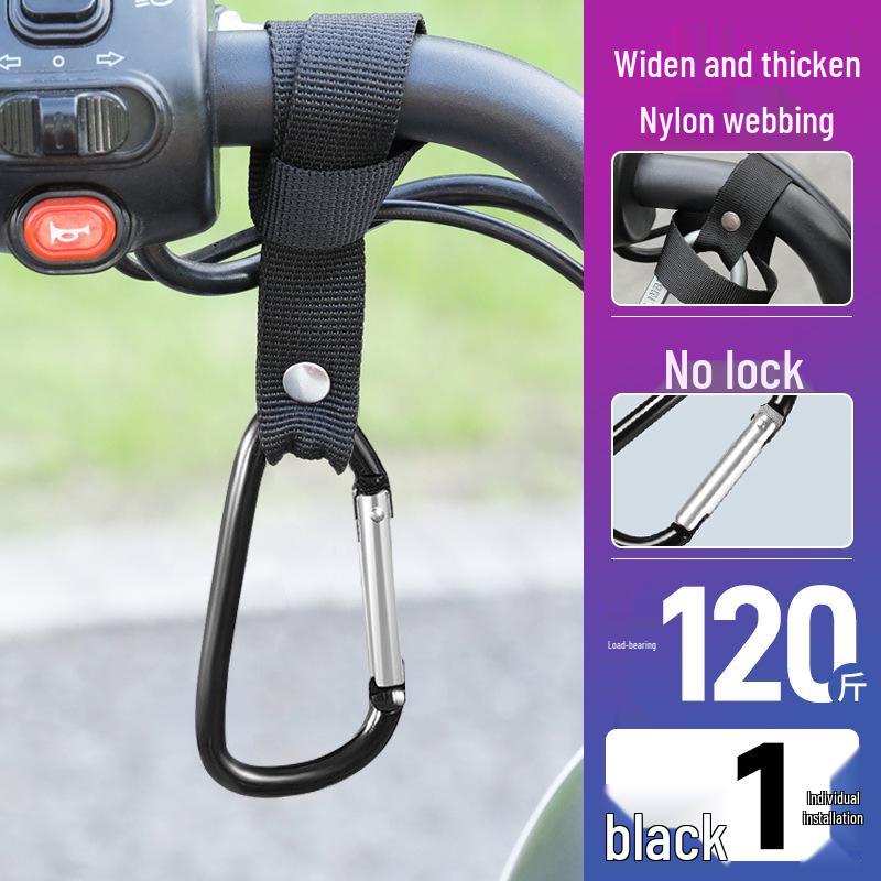 Universal Electric Vehicle & Motorcycle Helmet Storage Hook Black, 1 Piece (Standard)