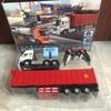 Remote Control Children's Alloy Truck with Music: Double-decker Transport, Openable Doors, Container, Oil Tank, Freight Toy.