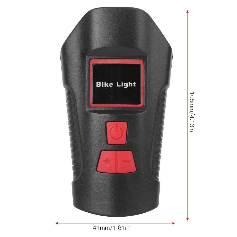 ABS Red Night Riding Bicycle Light Cycling Flashlight Waterproof USB Rechargeable Headlight with Speaker