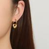 Premium Love Circle Edelstahl Abnehmbare Ohrringe Damen Einfache Temperament Ohrringe