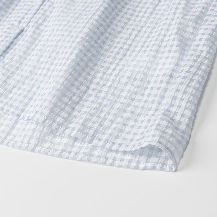 Spring 2025 Women's Fashion: European & American Style Peter Pan Collar Embroidered Shirt