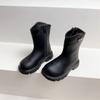 Nouvelles Bottes pour Enfants Printemps et Automne Bottines pour Filles Bottes en Cuir Souple à la Mode Bottes Trésor pour Femmes