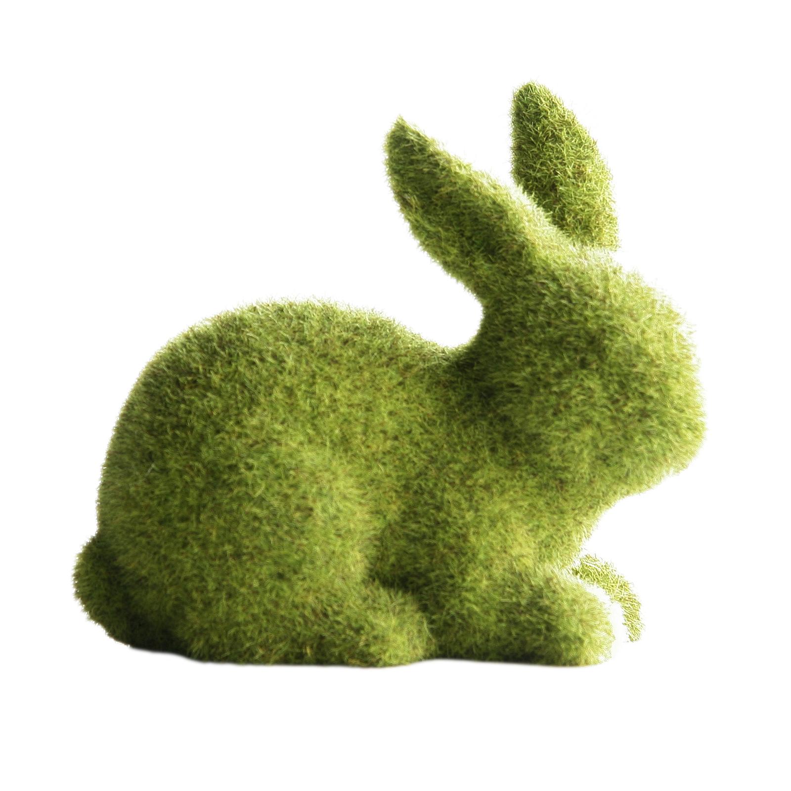 

Artificial Easter Imitation Flocked Rabbit Garden Statue Lawn Hallway Flower Bed Bunny Sculpture Outdoor Home Decor Crafts