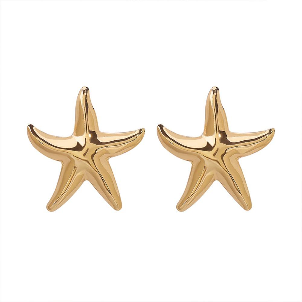 Vintage náušnice s hvězdicemi Minimalistické visací náušnice Plážové prázdninové puzetové náušnice pro ženy