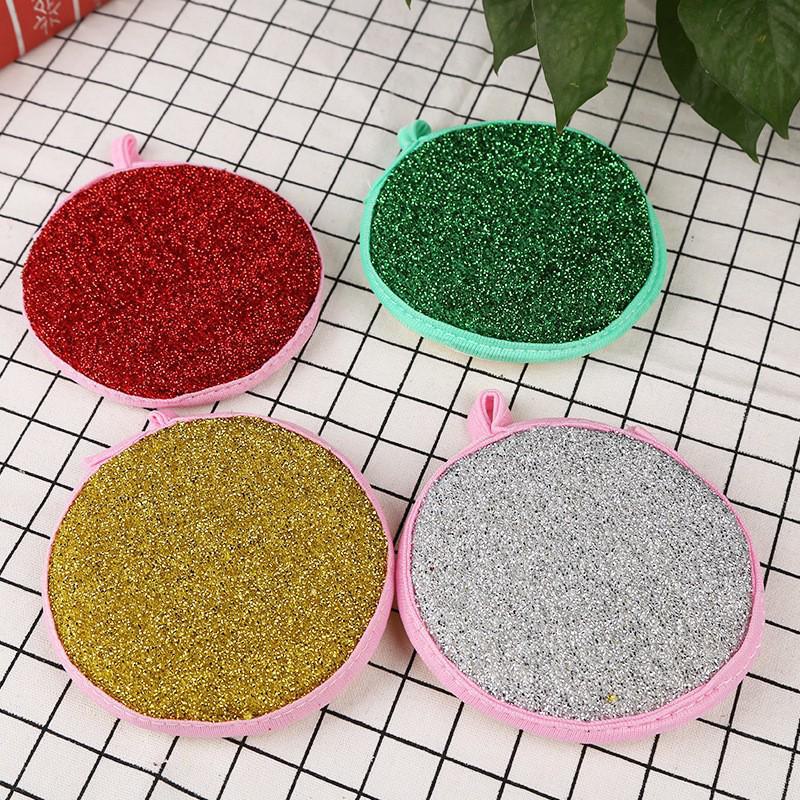 

Двусторонняя кухонная губка для мытья посуды и кастрюль без использования масла. Полотенце Yuanbao для домашнего хозяйства, эффективно удаляет жир и пятна. Packed separately