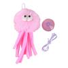 Hanging Fluffy Octopus Cat Toy Interactive Self Play Cat Teaser with Bell Soft Plush Octopus Toy with Elastic String for Indoor Kitten Chasing Playing