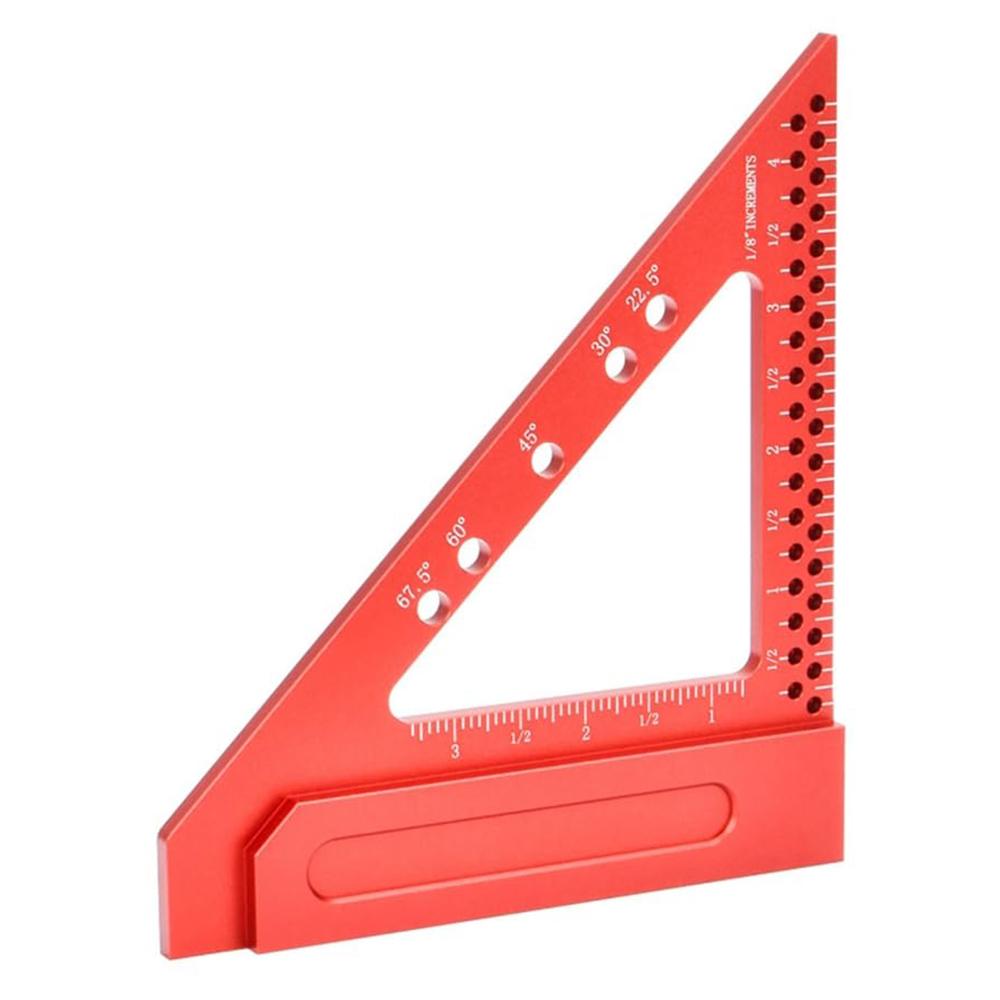 

Woodworking Multi Angle Hole Ruler Aluminum Alloy Carpenter Precision Marking Tool A
