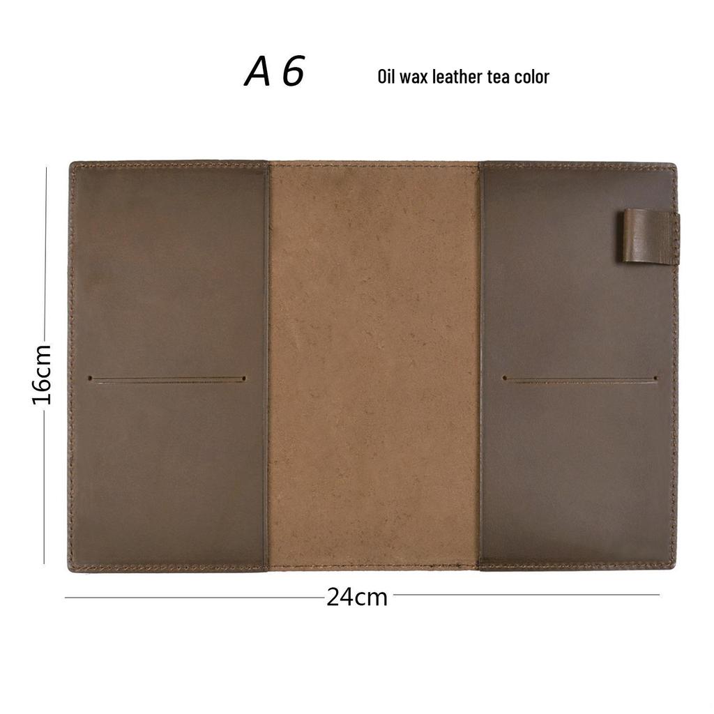 Genuine Leather A5/A6/B6 Notebook Cover - Top Layer Vegetable Tanned Protective Envelope Case