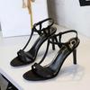 Europäischer Und Amerikanischer Stil Schöne Einriemen High Heel Sandalen Dünne Absätze Offene Zehen Mode Sandalen Sexy Damenschuhe