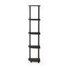 Furinno Corner Height x Width x Depth Official Japanese 5-Tier Shelf/Corner Rack, Espresso/Black Turn-N-Tube, 146.6 29.5 29.5 cm, Import, 99811EX/BK