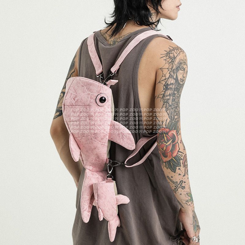 

Trendy Zoo Popzoo Small Messenger Bag Whale Shark [S] Small size pink shark bag(No pendant)