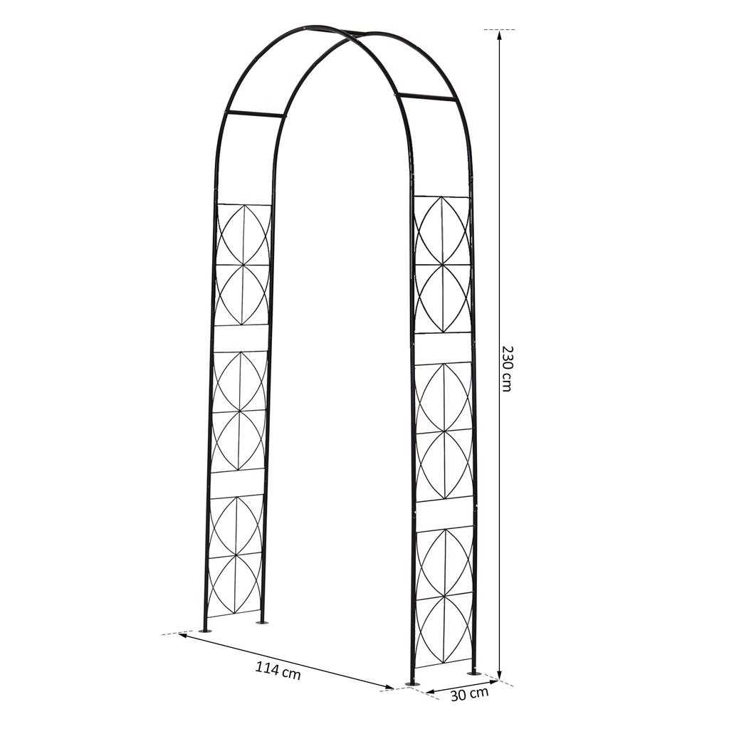 Rose Arch Made of Metal Climbing Aid for Climbing Plants Garden Arch with Point Metal Structure Archway Trellis Arch for Roses Arches Trellis Rose