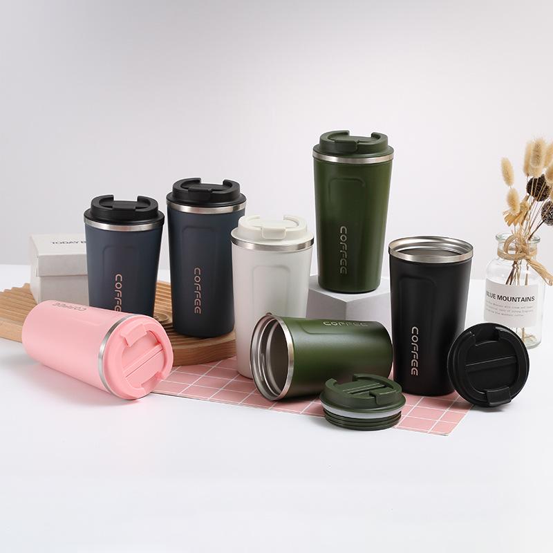 380ml/510ml Stainless Steel Coffee Cup Travel Thermal Mug Leak-Proof Thermos Bottle Tea Coffee Mug Vacuum Flask Insulated Cups