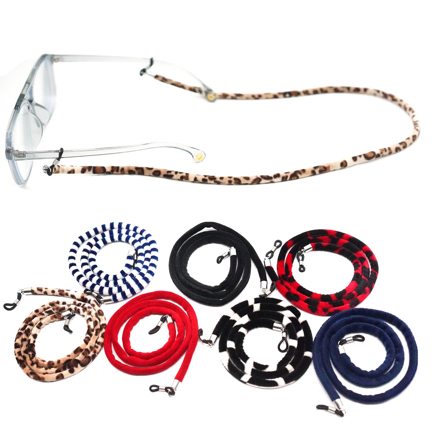 

Velvet Leopard Print Multicolor Ethnic Glasses Holder Chain красный