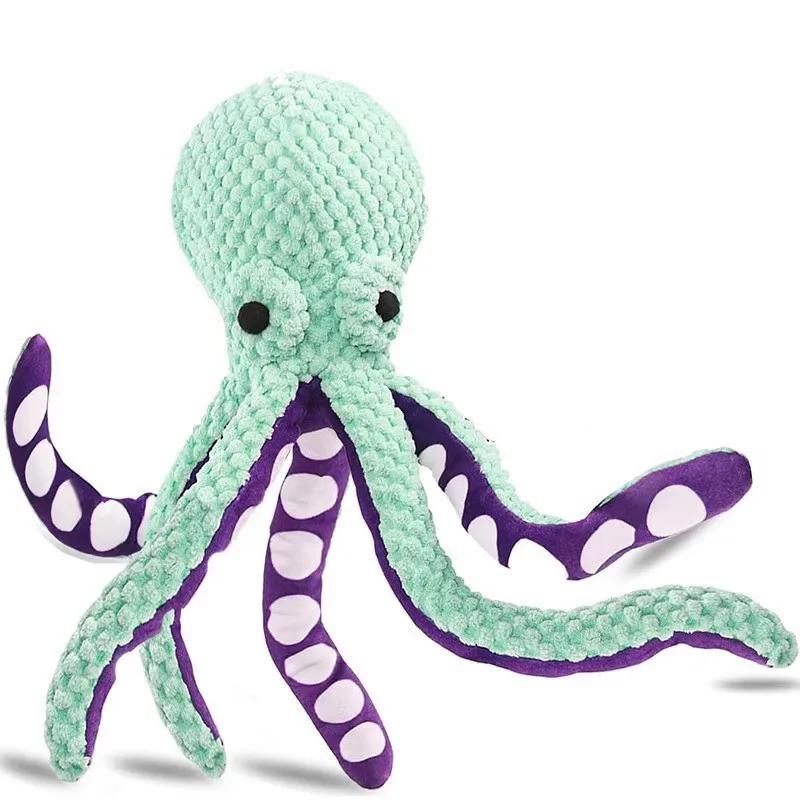 Dog Interactive Sound Big Octopus Pet Plush Toy Dog Teeth grinding Cleaning Chew Toy Boredom Companion Toy Pet Supplies