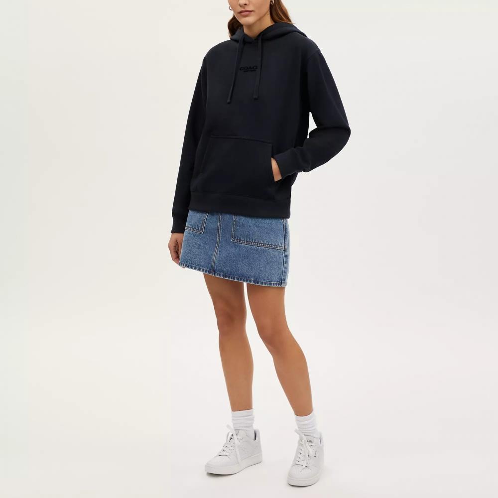 Coach Signature Hoodie Navy