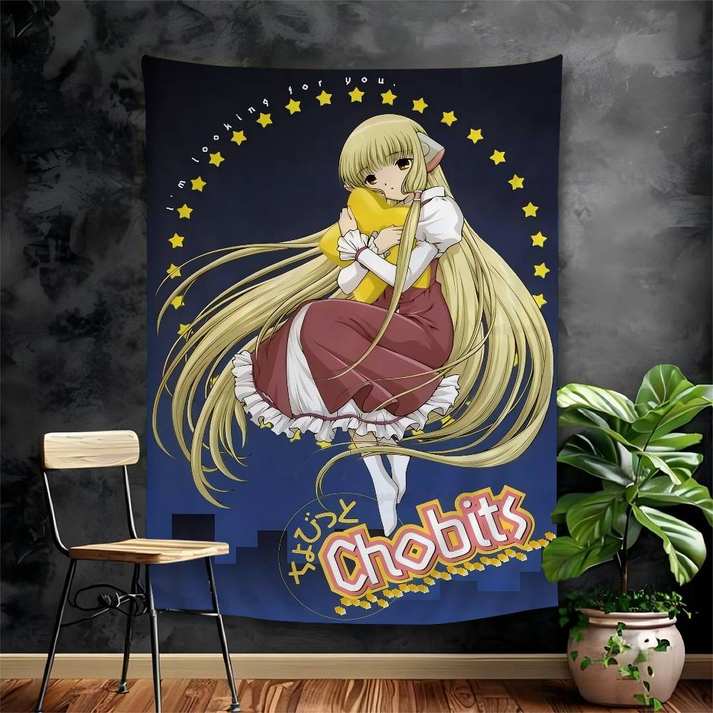 Anime Chobits Classic Printed Large Wall Tapestry Art Science Fiction Room Home Decor Decor Blanket