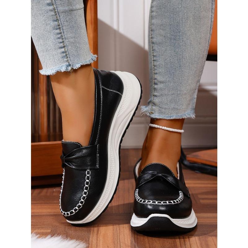 Winter 2025 New Platform Fleece Warm Cotton Shoes Women's Plus Size Comfortable Bow Comfortable Sneakers