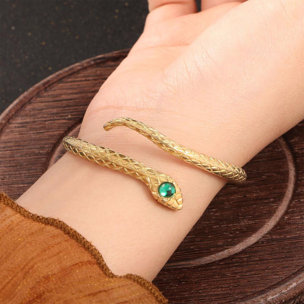 Elegant Ladies Snake Bracelet Adjustable Open Bangle Party Wear Bracelet Suitable for Distinctive Fashion Statements