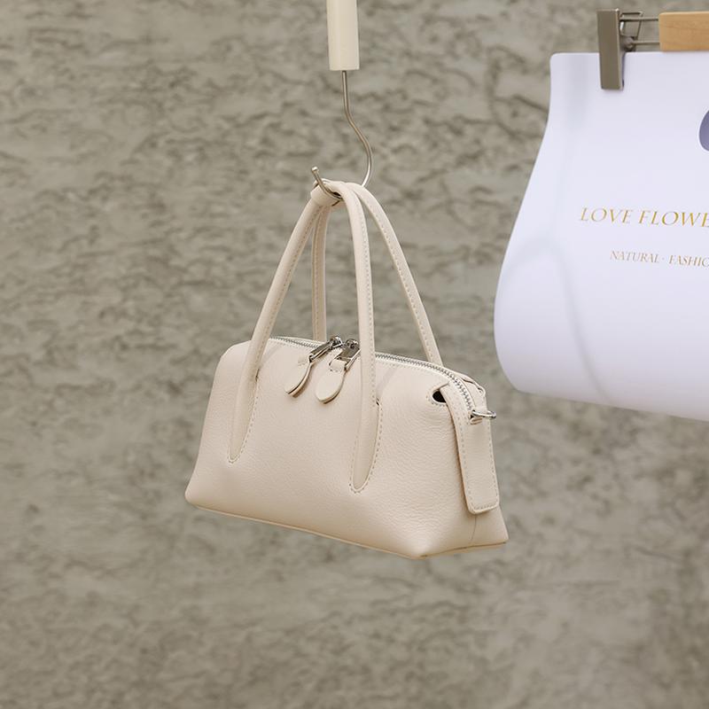 

Vintage Soft Cowhide Top Handle Shoulder Bag Genuine Leather Handbags for Women Casual Crossbody Handbag for Commute Shopping 22x7x13cm бежевый