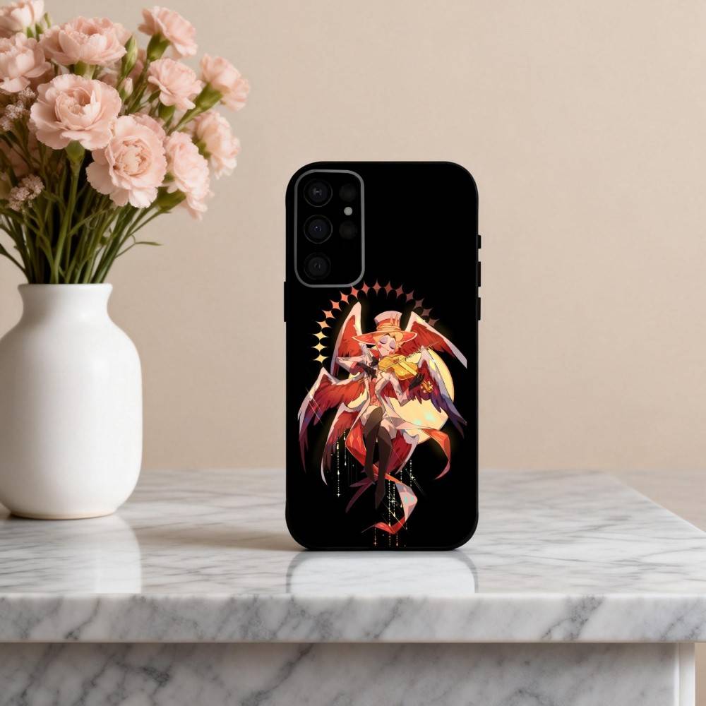 H-Hazbin H-Hotel L-Lucifer M-Magne Phone Case For Samsung S25,24,23,22,30,21,10,9,Ultra,Plus,Lite,FE,4,5 G Soft Black Case