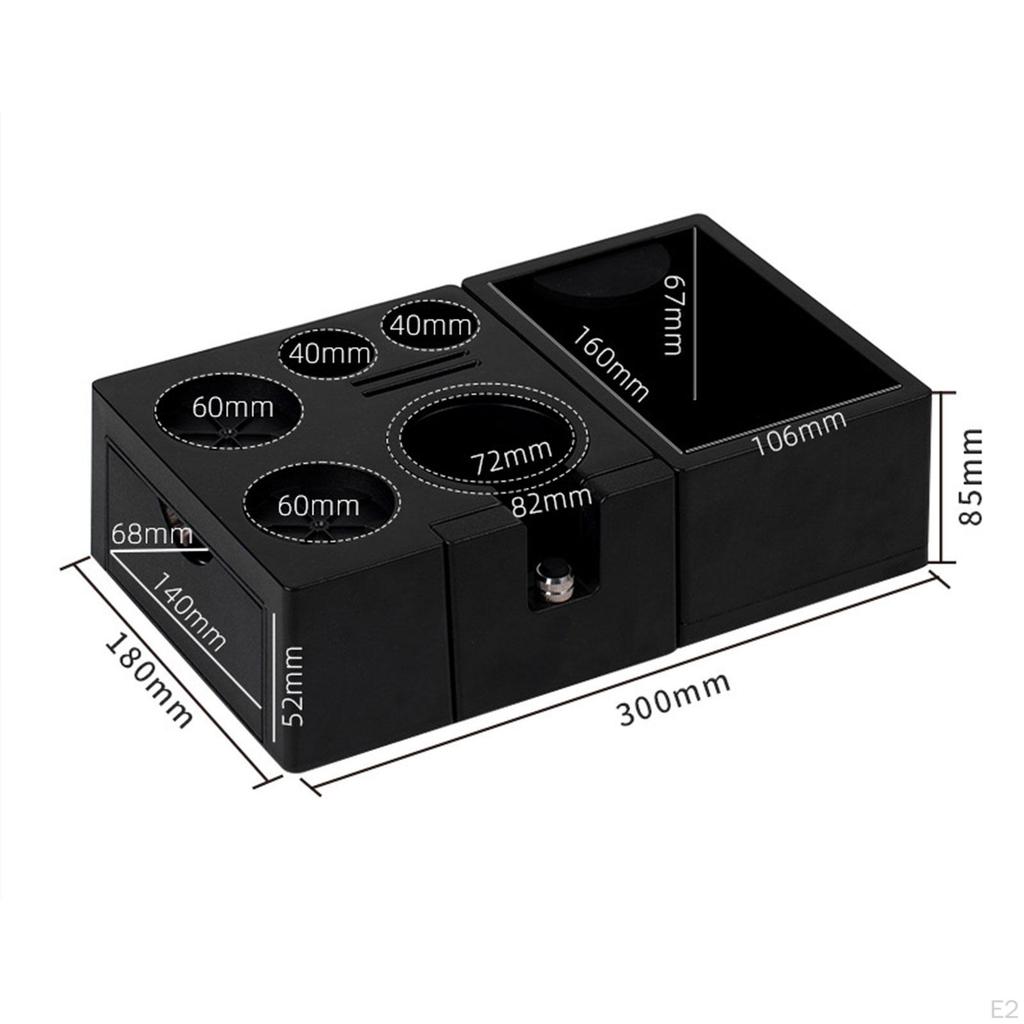 Universal Coffee Tamping Station with Side Storage Drawer Accessory Sturdy Compact Organizer