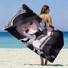 Gothic Witch Dark Rose Beach Towel Patterned Sunscreen And Windproof Suitable For Swimming Pool Camping Travel Blanket
