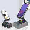 Yousheng Phone Stand Cell Phone Mount with Wireless Bluetooth-Compatible Speaker & LED Base Surround Sound Phone Holder for IPhone Home Outdoor Use