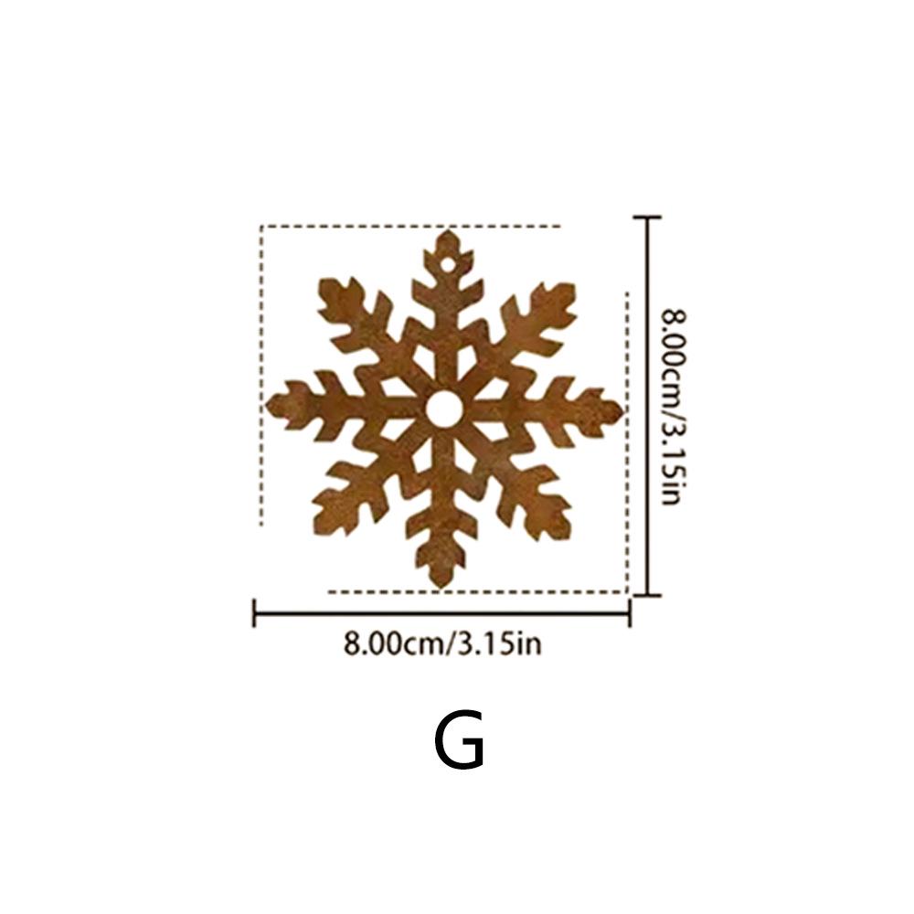 Custom Faux Rust Metal Snowflake Christmas Ornament