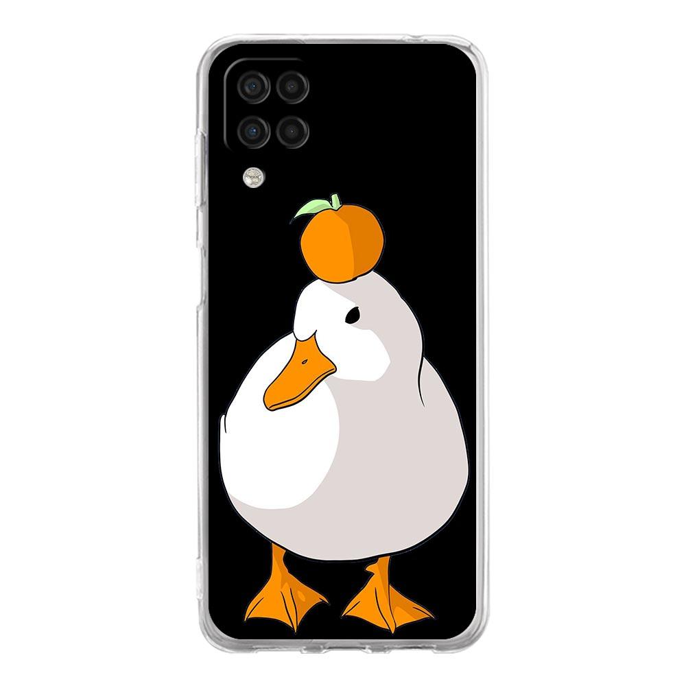 Cartoon Doubt Duck Phone Case For Samsung Galaxy A51 A71 A21S A12 A11 A31 A41 A01 A03S A22 A13 A33 A73 A53 A52 A32 5G A23 Cover