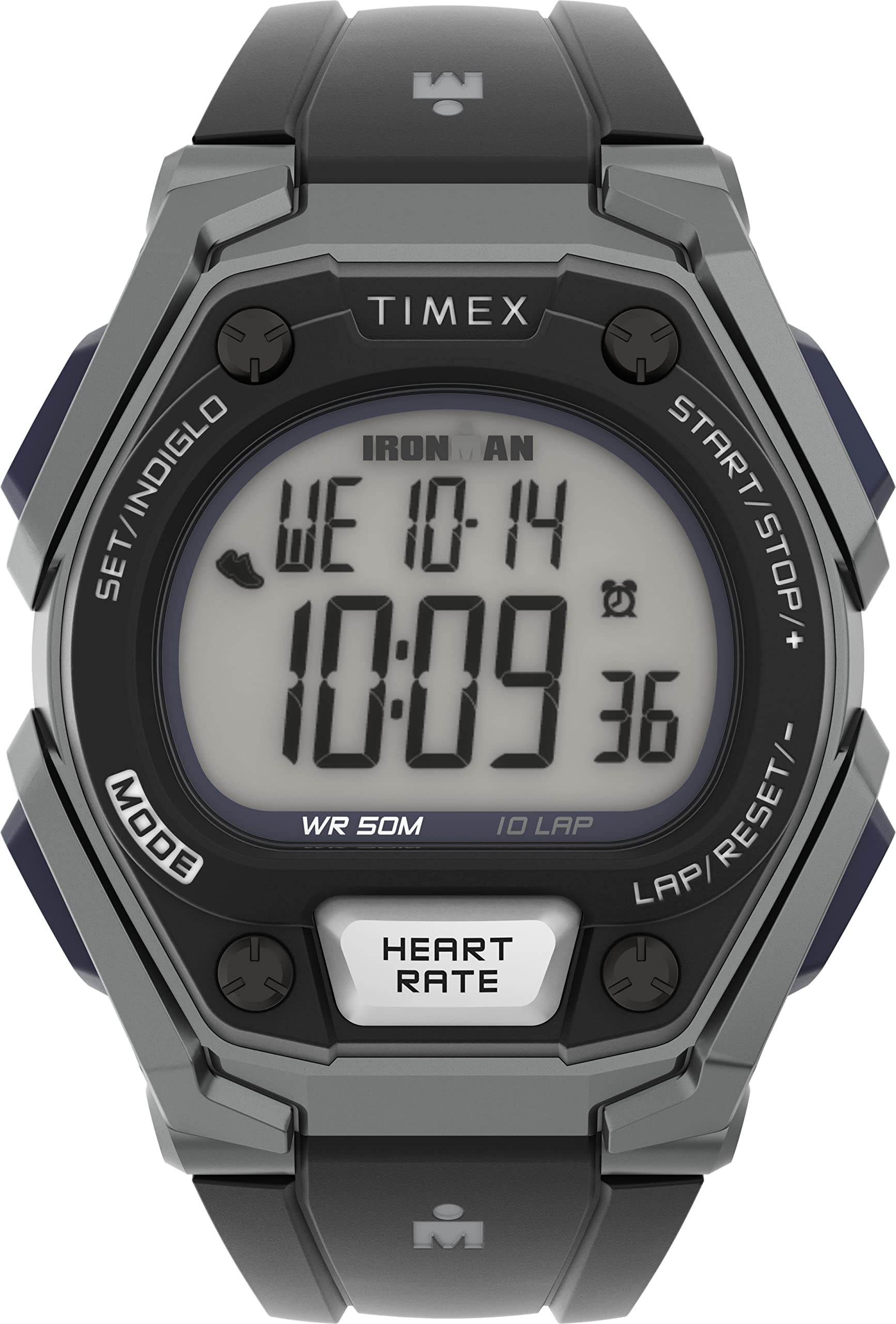 

Часы Timex Men s Ironman Classic 43 мм, черно-серые, хронограф.