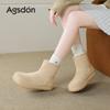 Augustus platform snow boots new autumn and winter velvet big head low top short boots fluffy cotton shoes