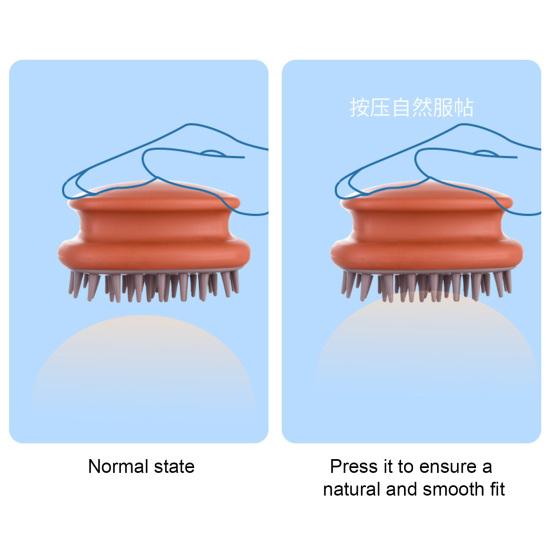 Spazzola Massaggiante per Cuoio Capelluto Shampoo con Manico Ergonomico Uomini Donne Portatile da Viaggio Crescita Capelli Esfoliante per Cuoio Capelluto Scrubber Spazzola Pulente