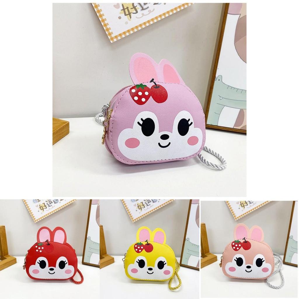 Stylish Toddler Mini Coin Bag For Girls Featuring Fun Rabbit Print And Colors