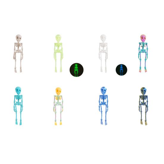 Gothic Skeleton Refrigerator Stickers Posable Skeleton Man 3D Printed Fridge Magnet Decals Halloween Decor Educational Tool