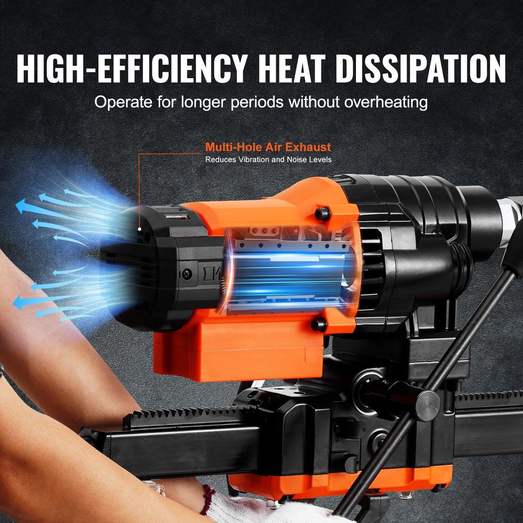 VEVOR Core Drill Machine 2.03-24.9 cm Dia 3200W Diamond Core Drill Rig with Stand