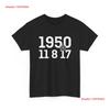 75th Anniversary 1950 11 8 17 T Shirt 75 Vintage Top For Everyday Wear Fashion Stretched