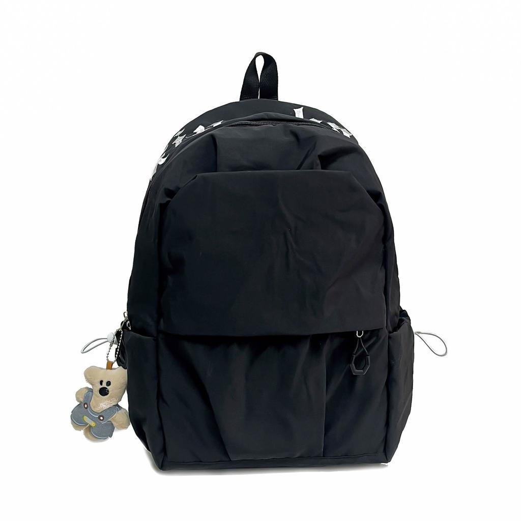 Waterproof nylon Korean version backpack large-capacity college student schoolbag men's pleated leisure travel computer backpack