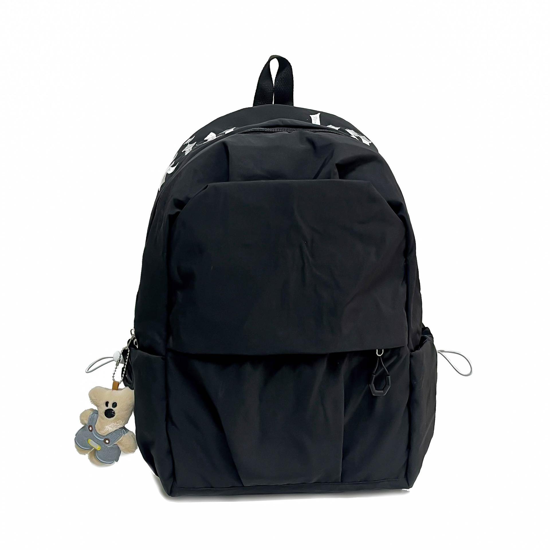 Waterproof nylon Korean version backpack large-capacity college student schoolbag men s pleated leisure travel computer backpack