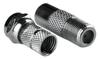 Dpm Adapter F-socket-tv Plug + F-plug Silver