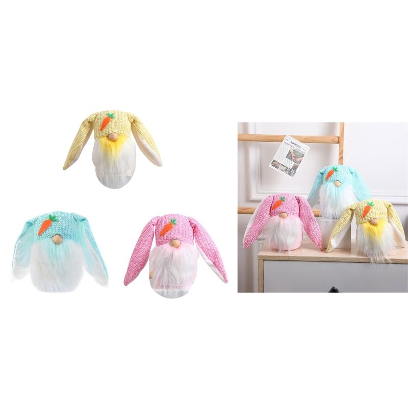 Easter Gnome Rabbit Doll Reusable Spring Ornaments for Festive Decor Faceless Doll Kids Gift