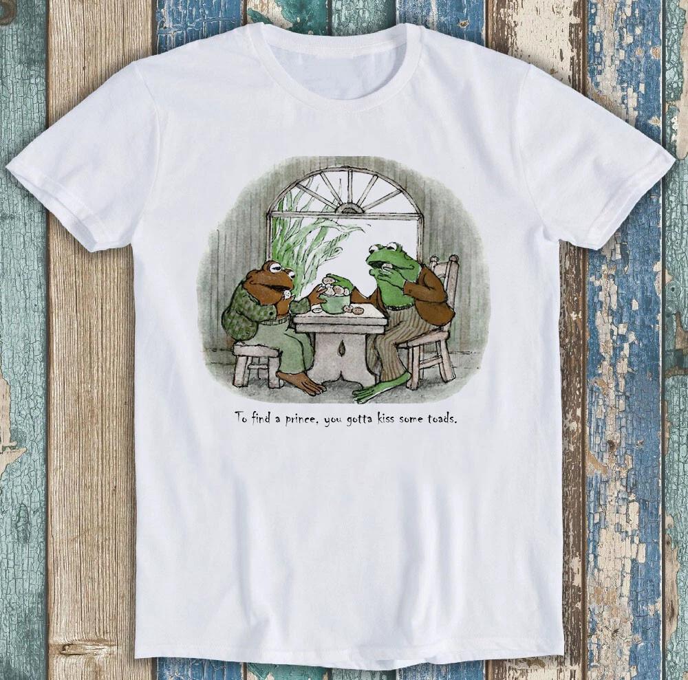 Toad Frog To Find A Prince You Gotta Kiss Some Toads Gift Tee T Shirt M1236