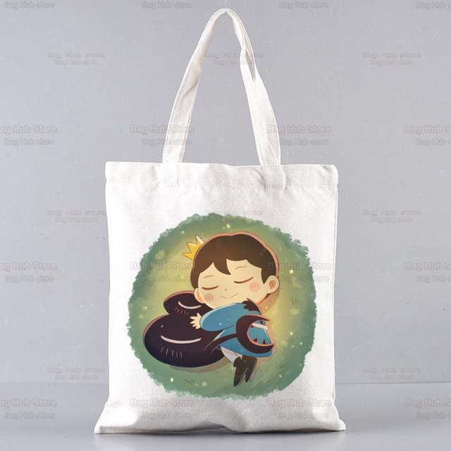 Bojji Shopper Bag Print Japanischer Anime Ousama Ranking Canvas Tragetasche Handtaschen Damen Ranking of Kings Tasche Harajuku Umhängetaschen