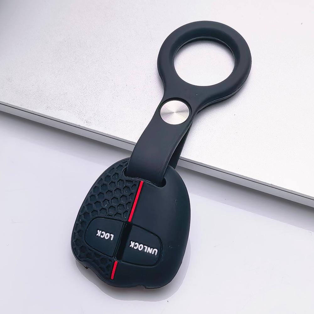 Key Fob Cover for Mitsubishi Pajero Sport Lancer EX Outlander ASX Colt Grandis with Keychain Anti-Scratch Surface Shockproof Structure чёрный